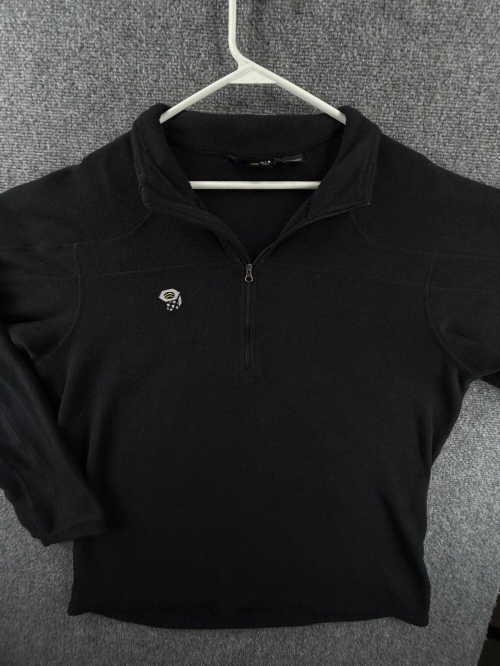 Mountain Hardwear All Polyester Large Logo Jacket Men Black Fleece Outdoors